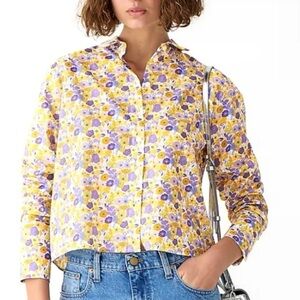 Liberty of London Floral Yellow and Purple Women's Top